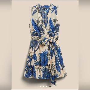 Banana Republic Stampa fit & flare mini dress SIZE: Medium,Tall